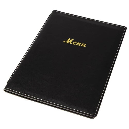 CHRselect Porte-Menu En Simili Cuir Noir - Format A5