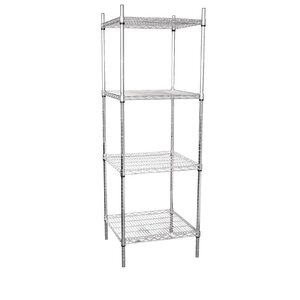 CHRselect Étagère De Présentation - 4 Étagères - 4 Poteaux + Clips - 610x610x1830(h)mm