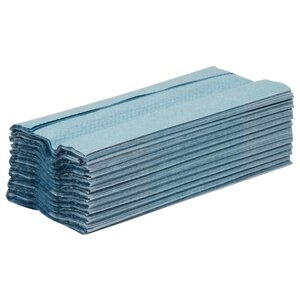 Jantex Essuie-Mains Bleus - 2 Plis - Pliage en C - Lot de 15 x 192 Feuilles