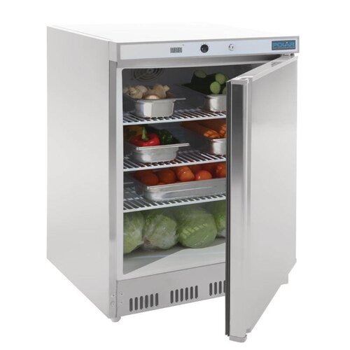 Polar Réfrigérateur Dessous Comptoir Inox | 150 Litres | 600x600x850(h)mm