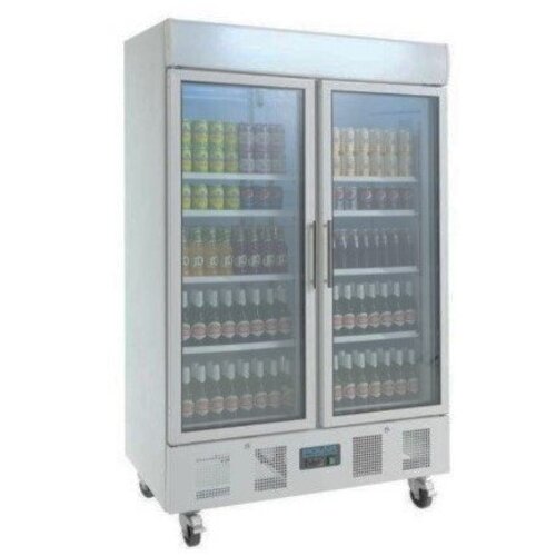 Polar Vitrine Réfrigérée Blanc | sur Roues | 1030 Litres | 1200x710x2050(h)mm