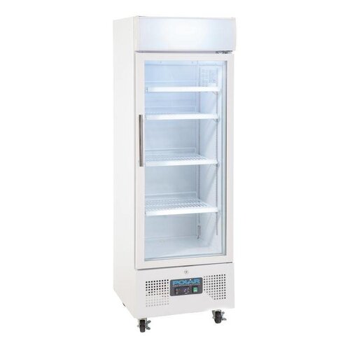 Polar Armoire Réfrigérée Blanc | Porte Vitrée | 228 Litres | 530x575x1610(h)mm