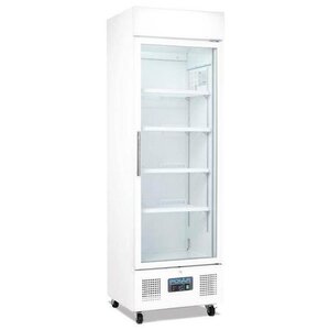 Polar Vitrine Réfrigérée Blanc sur Roues | 336 Litres | Eclairage | 620x570x1900(h)mm