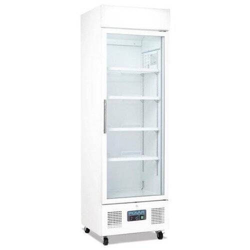 Polar Vitrine Réfrigérée Blanc sur Roues | 336 Litres | Eclairage | 620x570x1900(h)mm
