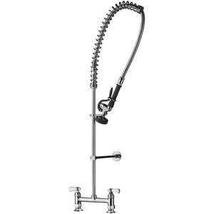CHRselect Douche de Pré-Rinçage Inox - 7 Litres p/m - Double Arrivée D'Eau - 1810x390x1100(h)mm