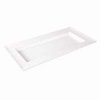 Plat Rectangulaire En Mélamine Blanc - Dalebrook - 375x178mm