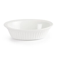 Plat à Tourte Ovale Blanc - Olympia - 45x170mm - 6 Pièces
