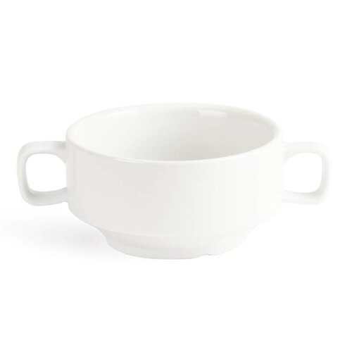 CHRselect Tasse à Soupe Empilable Blanche - Olympia - 400ml - 6 Pièces
