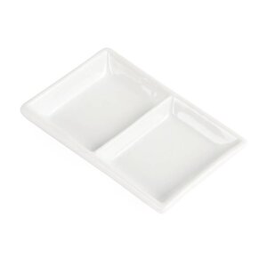 CHRselect Plat à 2 Compartiments Blanc - Olympia - 62,5x100mm - 12 Pièces