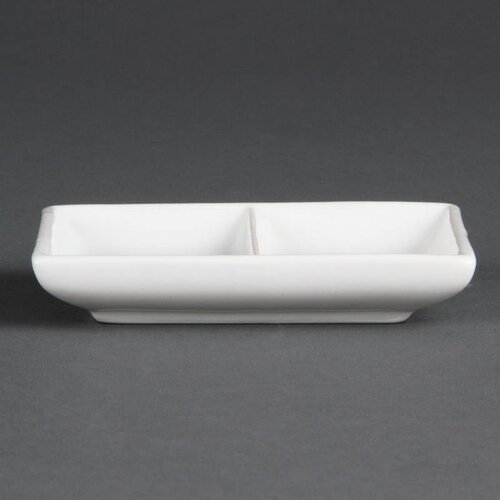 CHRselect Plat à 2 Compartiments Blanc - Olympia - 62,5x100mm - 12 Pièces