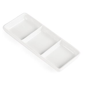 CHRselect Plat à 3 Compartiments Blanc - Olympia - 62,5x150mm - 12 Pièces