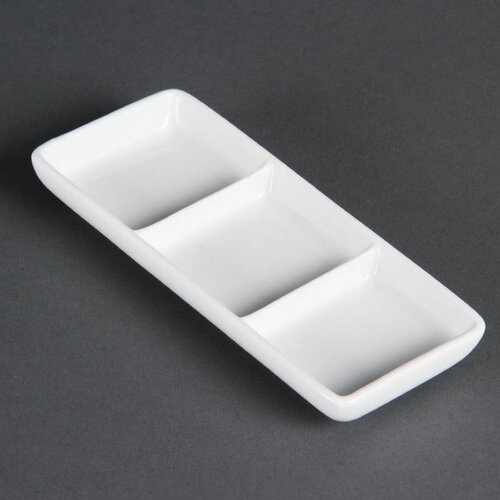 CHRselect Plat à 3 Compartiments Blanc - Olympia - 62,5x150mm - 12 Pièces