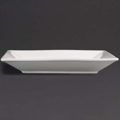 CHRselect Assiette Carrée à Large Bord - Olympia - 250mm - 6 Pièces