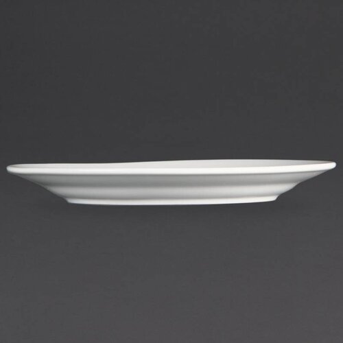 CHRselect Assiette à Large Bord Blanche - Olympia - 200mm - 12 Pièces