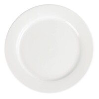 Assiette à Large Bord Blanche - Olympia - 280mm - 6 Pièces