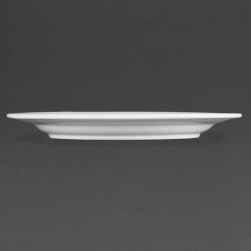 CHRselect Assiette à Large Bord Blanche - Olympia - 280mm - 6 Pièces
