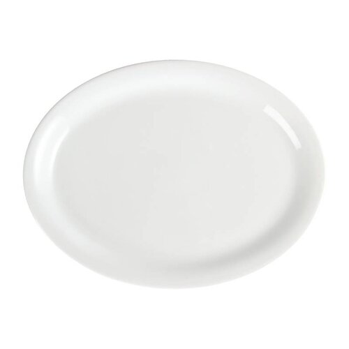 CHRselect Assiette Ovale Blanche - Olympia - 295mm - 6 Pièces