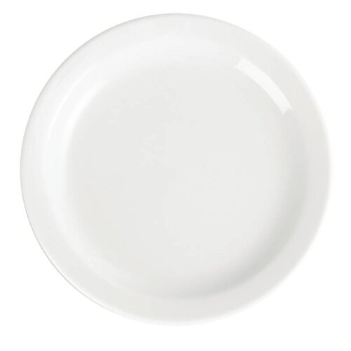CHRselect Assiette à Bord Étroit Blanche - Olympia - 150mm - 12 Pièces