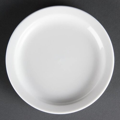 CHRselect Assiette à Bord Étroit Blanche - Olympia - 150mm - 12 Pièces