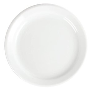 CHRselect Assiette à Bord Étroit Blanche - Olympia - 180mm - 12 Pièces