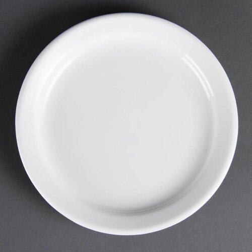 CHRselect Assiette à Bord Étroit Blanche - Olympia - 180mm - 12 Pièces