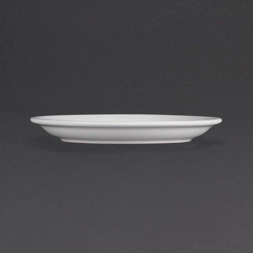 CHRselect Assiette à Bord Étroit Blanche - Olympia - 180mm - 12 Pièces