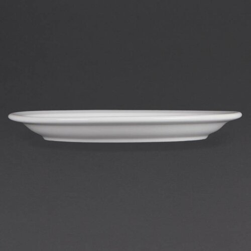 CHRselect Assiette à Bord Étroit Blanche - Olympia - 230mm - 12 Pièces