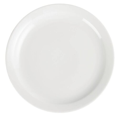 CHRselect Assiette à Bord Étroit Blanche - Olympia - 250mm - 12 Pièces