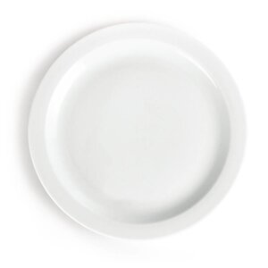 CHRselect Assiette à Bord Étroit Blanche - Olympia - 280mm - 6 Pièces