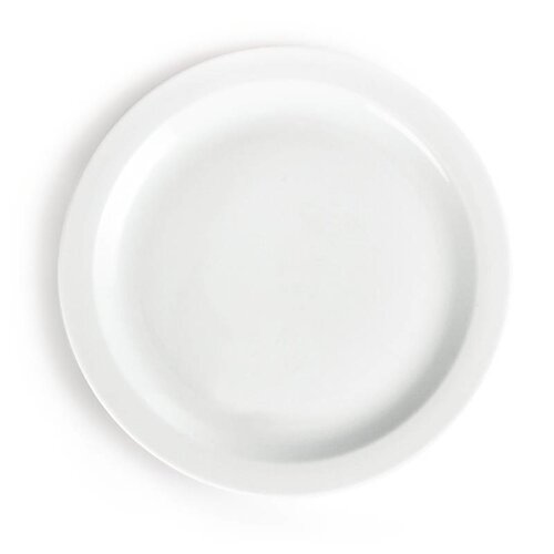 CHRselect Assiette à Bord Étroit Blanche - Olympia - 280mm - 6 Pièces