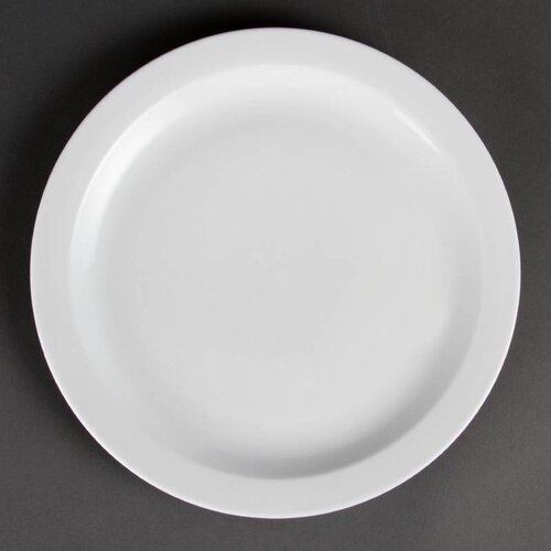 CHRselect Assiette à Bord Étroit Blanche - Olympia - 280mm - 6 Pièces