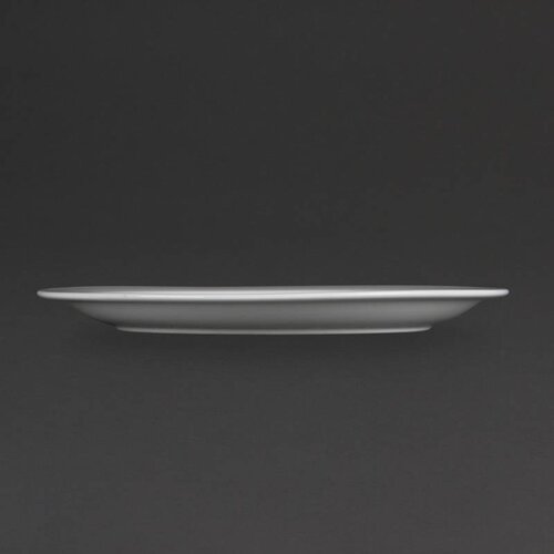 CHRselect Assiette à Bord Étroit Blanche - Olympia - 280mm - 6 Pièces
