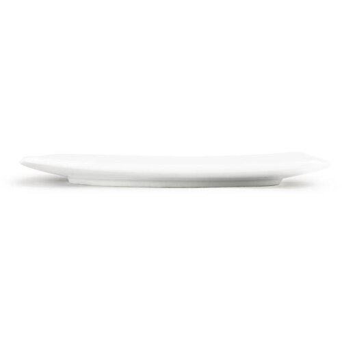 CHRselect Assiette Carée Bords Arrondis - Blanche - Olympia - 270mm - 6 Pièces