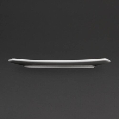 CHRselect Assiette Carée Bords Arrondis - Blanche - Olympia - 270mm - 6 Pièces