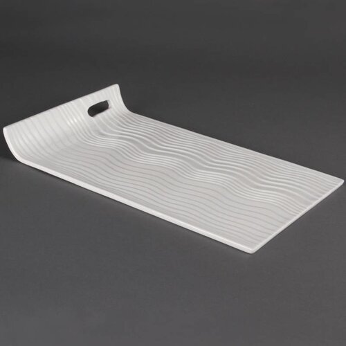 CHRselect Plat Rectangulaire à Ectrémité Relevée Blanc - Olympia - 380x225x45mm