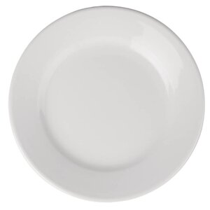 Athena Assiette à Bord Large - Athena - Porcelaine Blanche - 203mm - 12 Pièces