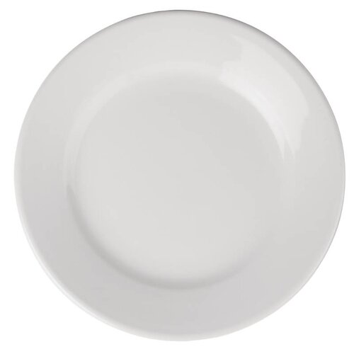 Athena Assiette à Bord Large - Athena - Porcelaine Blanche - 203mm - 12 Pièces
