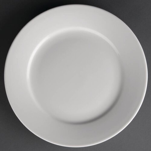 Athena Assiette à Bord Large - Athena - Porcelaine Blanche - 228mm - 12 Pièces