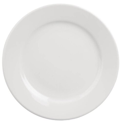 Athena Assiette à Bord Large - Athena - Porcelaine Blanche - 254mm - 12 Pièces