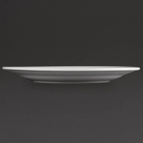 Athena Assiette à Bord Large - Athena - Porcelaine Blanche - 254mm - 12 Pièces