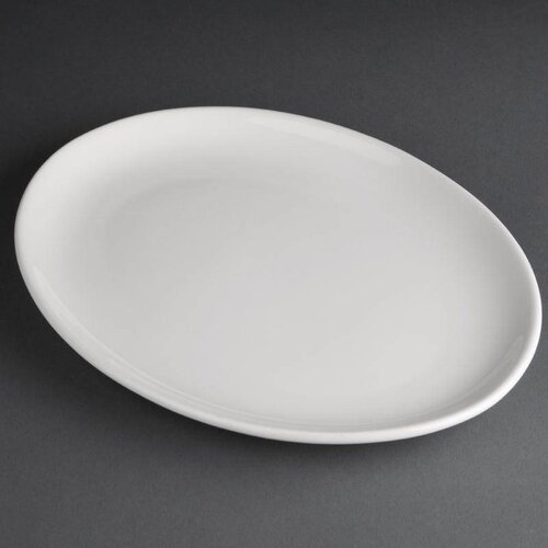 Athena Assiette Creuse Ovale - Athena - Porcelaine Blanche - 254x178mm - 12 Pièces