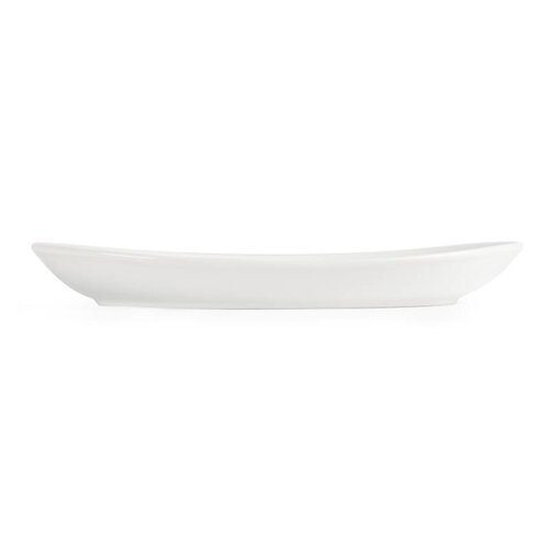 CHRselect Assiette Creuse Ovale - Olympia - Porcelaine Blanche - 304mm - 4 Pièces