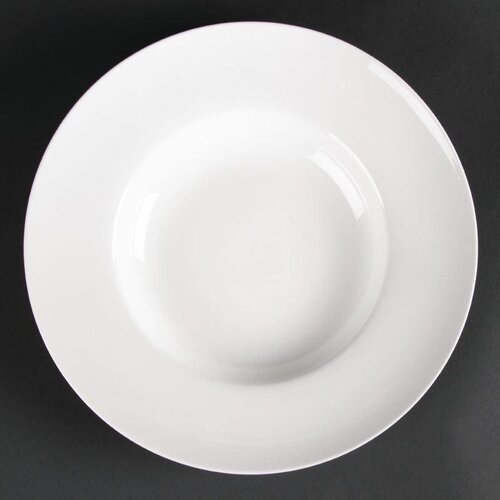 CHRselect Assiette à Pâte/Soupe Lumina - Porcelaine Fine - 260mm - 4 Pièces
