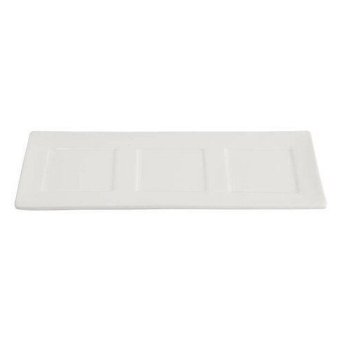 CHRselect Plat De Présentation Lumina - Porcelaine Fine - 300x120mm - 6 Pièces
