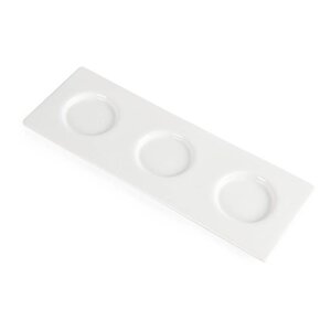 CHRselect Mini Plat De Présentation Olympia - à 3 Sections - 258x90mm - 6 Pièces