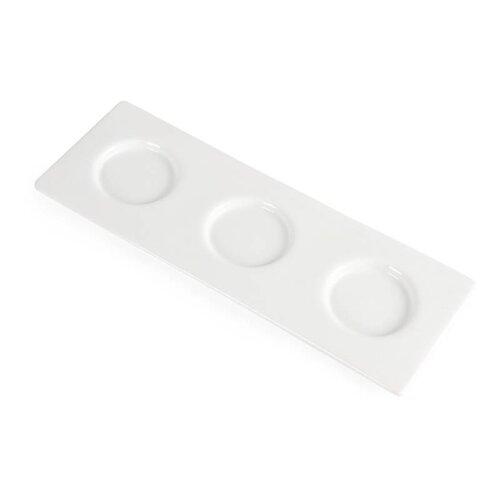 CHRselect Mini Plat De Présentation Olympia - à 3 Sections - 258x90mm - 6 Pièces