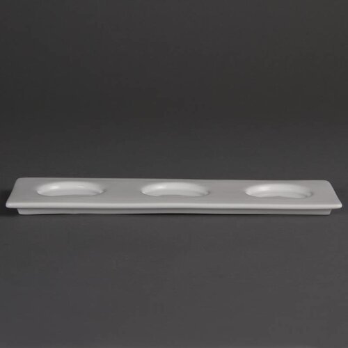 CHRselect Mini Plat De Présentation Olympia - à 3 Sections - 258x90mm - 6 Pièces