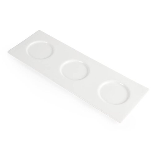 CHRselect Mini Plat De Présentation Olympia - à 3 Sections - 340x118mm - 6 Pièces