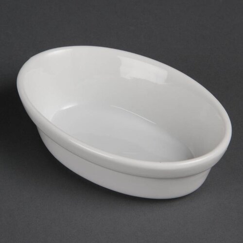 CHRselect Plat à Gratin Blanc Ovale - Olympia - 145x104mm - 6 Pièces