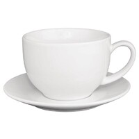 Tasse Cappuccino Olympa - Blanche - 340ml - 12 Pièces